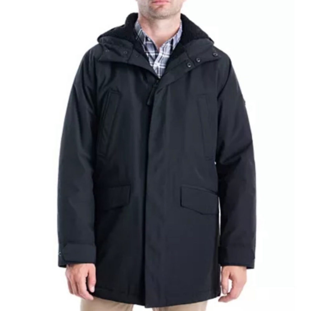 NWT Michael Kors Parka Hooded Jacket Faux Fur M